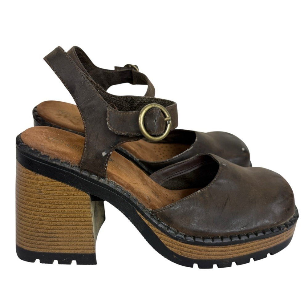 Vintage Y2K Lower East Side Faux Leather Platform Clogs